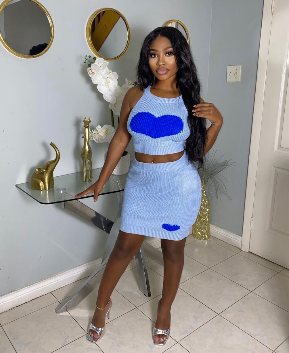 Blue heart set